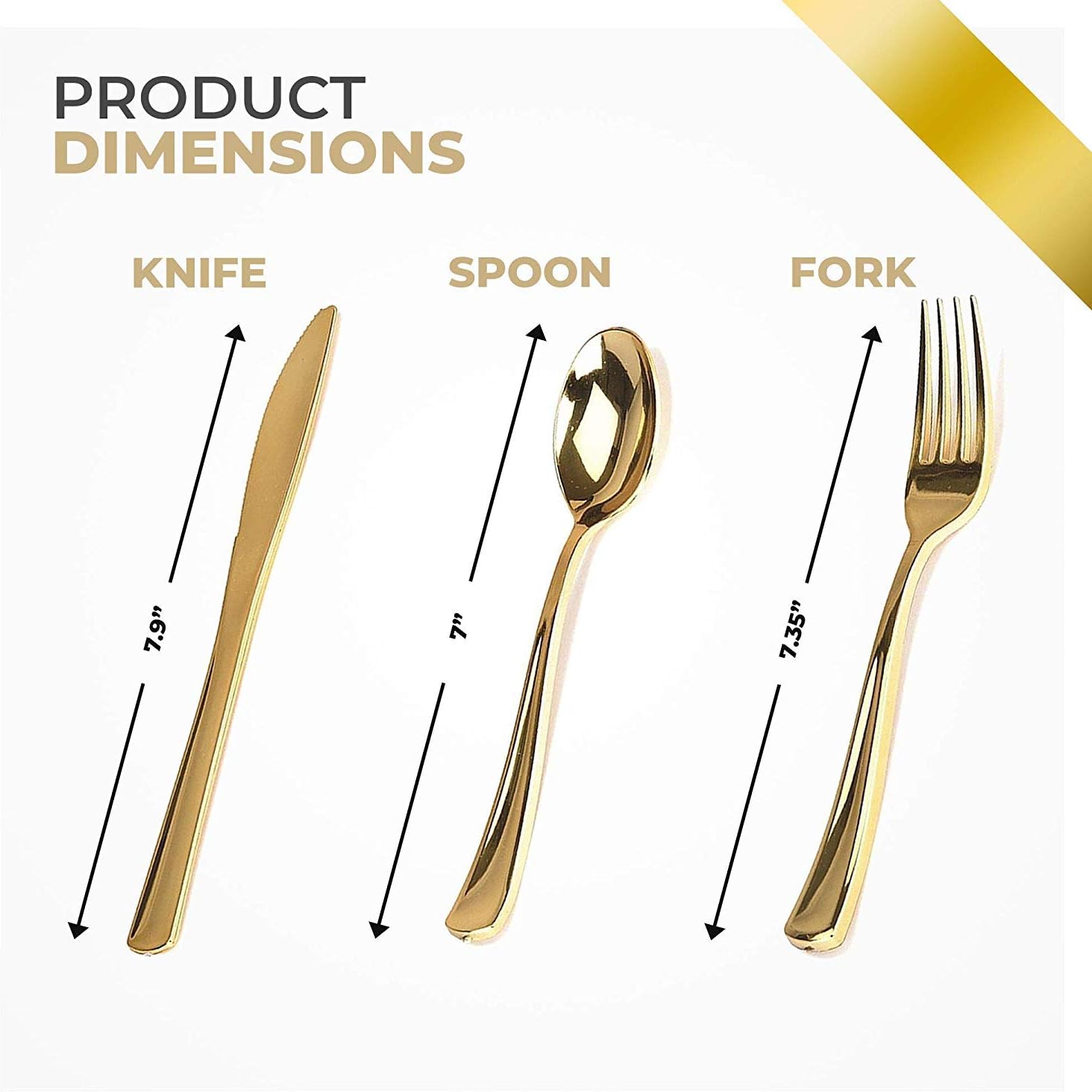 Gold Plastic Silverware Set, Disposable Cutlery Utensils, Flatware, Disposable Dinnerware -Pack of 160 Gold Plastic Silverware Set, Disposable Cutlery Utensils, Flatware, Disposable Dinnerware -Pack of 160